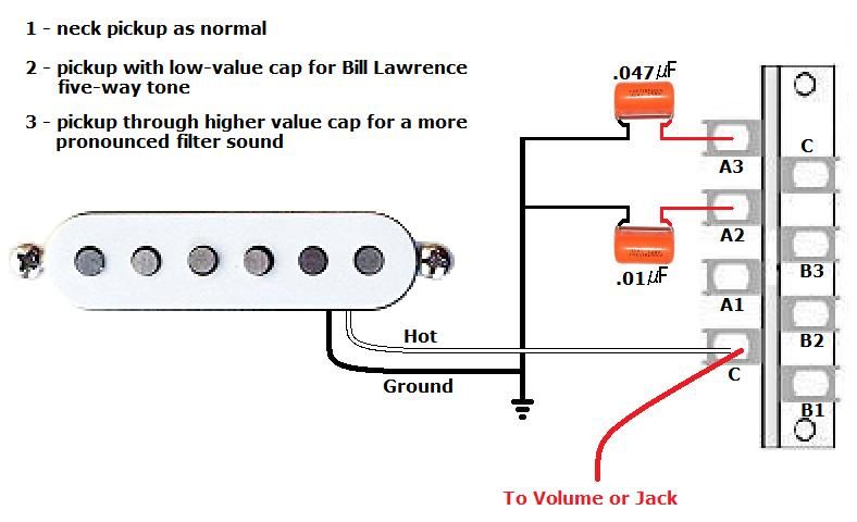 Capacitors as high-pass filter wiring | Telecaster Guitar Forum