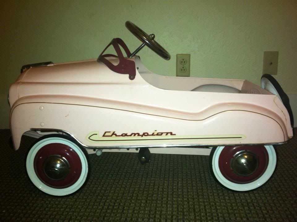 gearbox champion pink pedal car