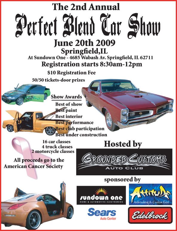 June 20th The 2nd Annual Perfect Blend Car Show for Charity