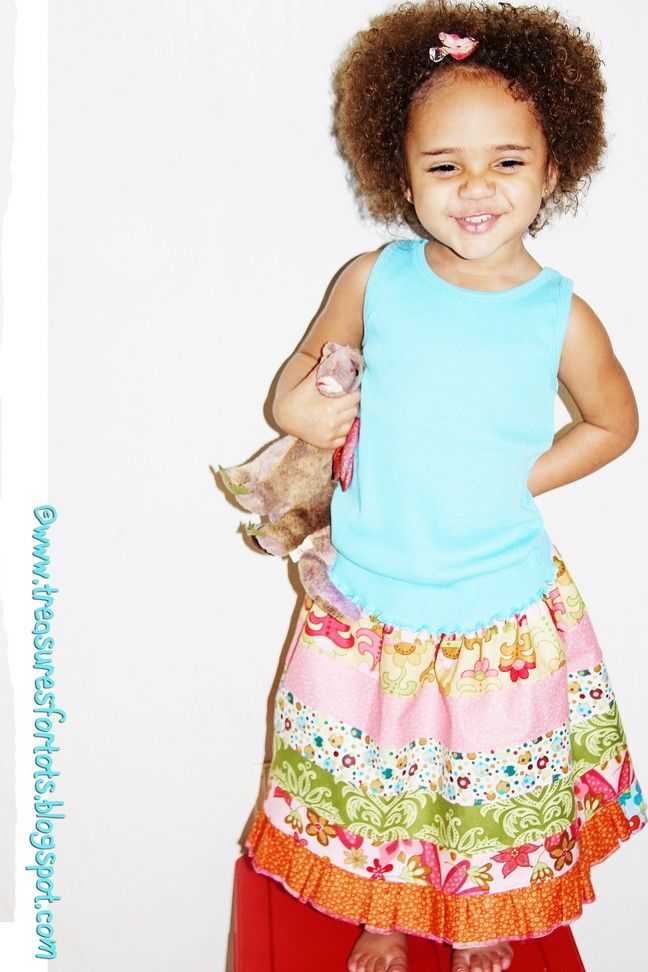 treasures for tots: Jelly Roll Stripwork Skirt