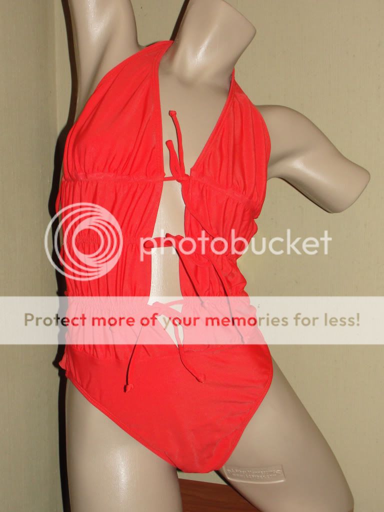 Womens Size M CORAL Monokini One Piece Swimsuit NWT  