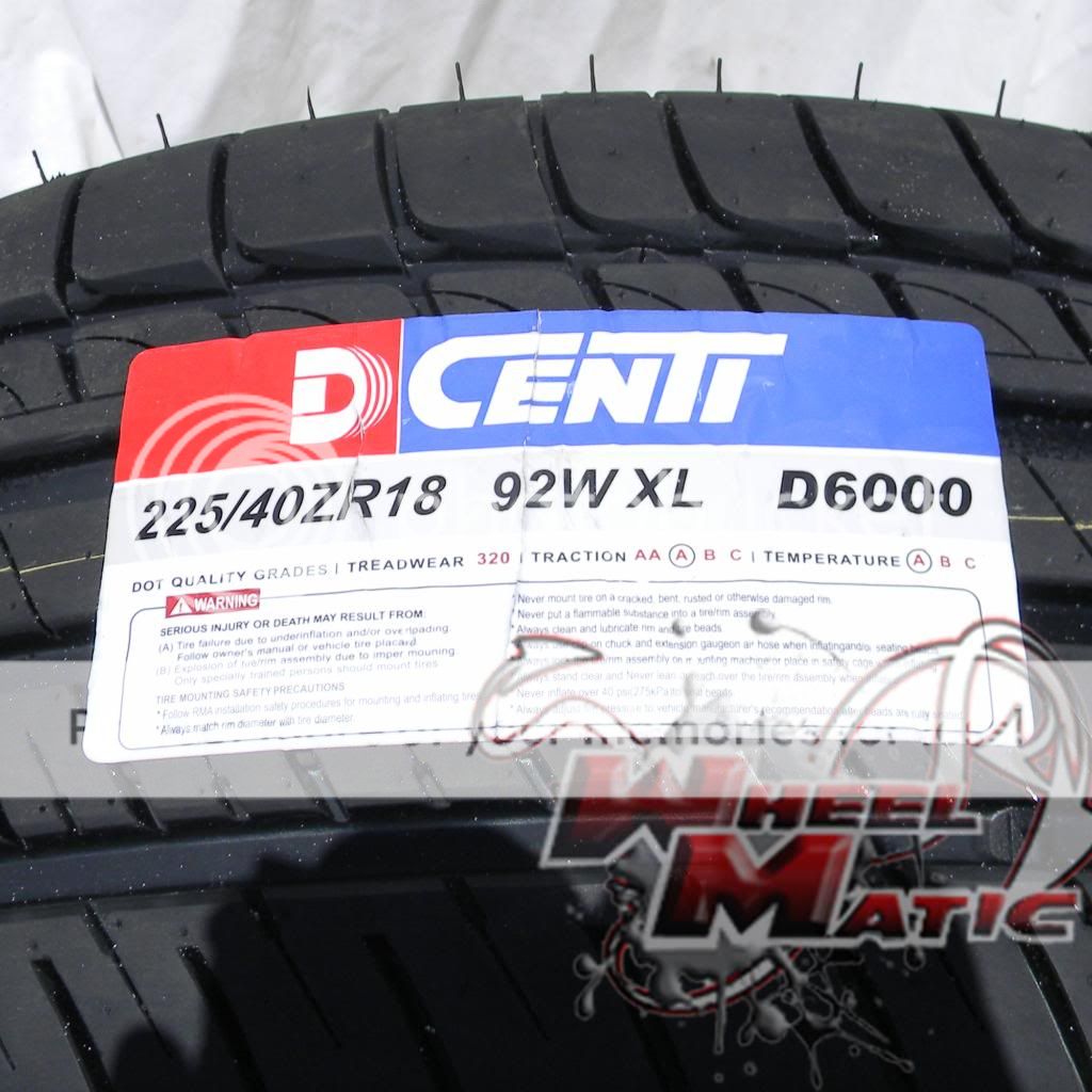 NEW 225/40R18 DCENTI D6000 TIRES 225 40 18  